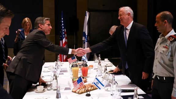 US Secretary of State Antony Blinken meeting with Israeli Defense Minister Benny Gantz. March 27, 2022