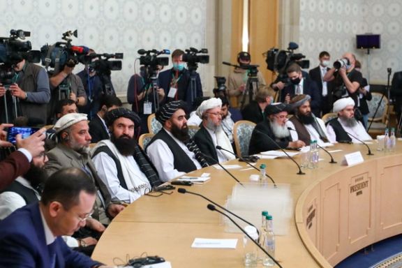 Taliban leaders at the Moscow conference on Afghanistan. October 20, 2021