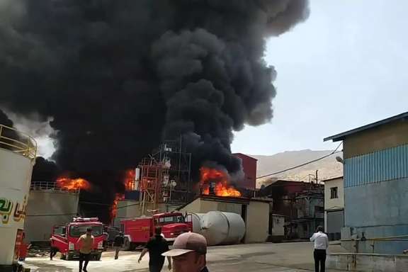 Fire at an industrial zone in Doroud, southwestern province of Lorestan