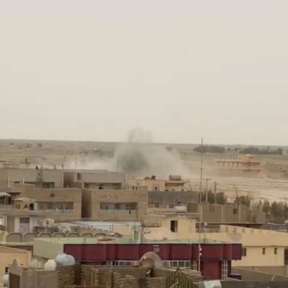 A photo showing smoke near a border settlement on May 27, 2023