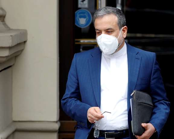 Abbas Araqchi seen during nuclear talks in Vienna in May 2021