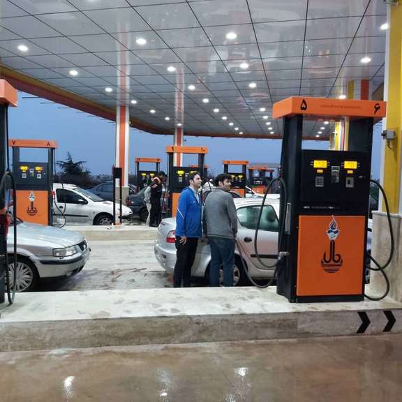 A gas station in Tehran, Iran. Undated