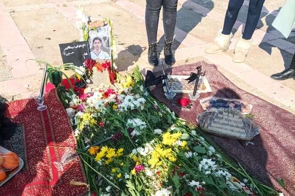 The grave of executed protester Mohammad Hosseini