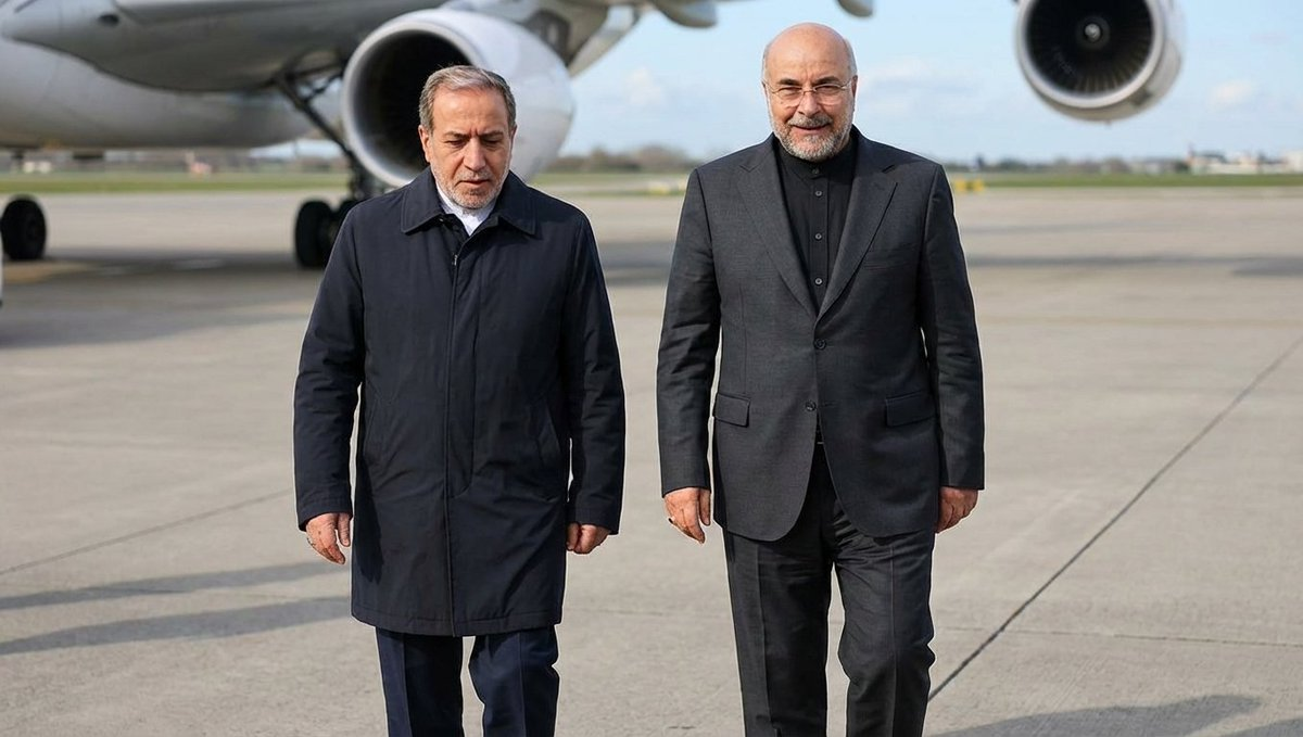 Iran's Foreign Minister Abbas Araghchi (left) and Parliament Speaker Mohammad Bagher Ghalibaf