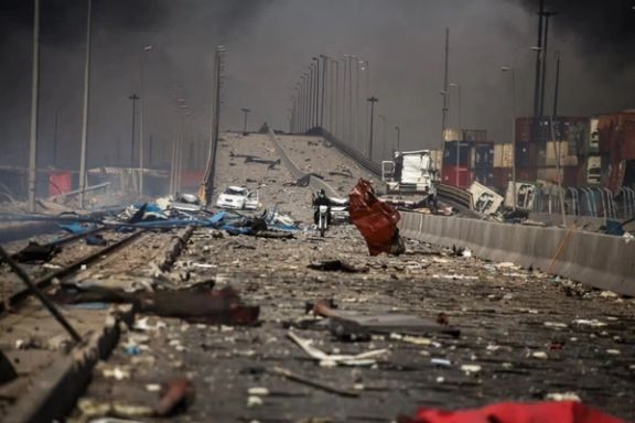 Smoke rises following an explosion at the Shahid Rajaee port in Bandar Abbas, Iran, April 26, 2025.