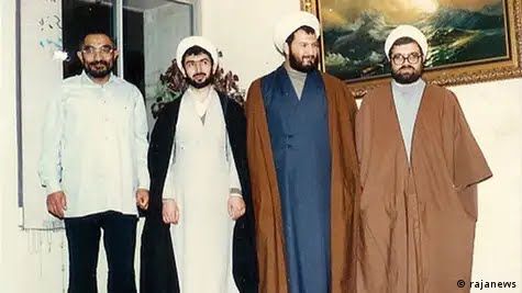 Several of Iran’s prosecutors in the 1980s (from left) Asadollah Lajevardi, Hossein-Ali Nayeri, Ali Razini, and Ali Mobashsheri (Undated)