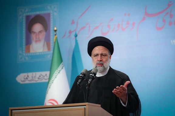 President Ebrahim Raisi speaking in Tehran on September 1, 2022