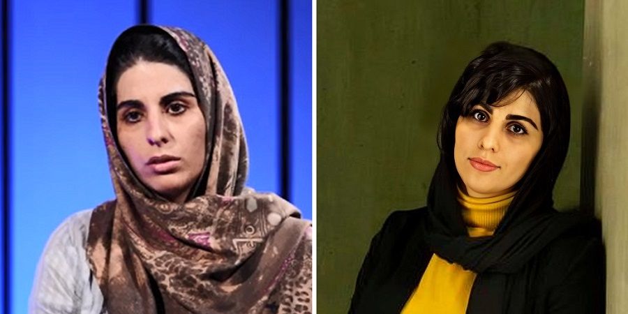 Sepideh Rashno in a video of forced confessions (left) 