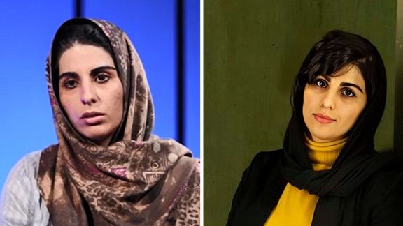 Sepideh Rashno in a video of forced confessions (left)