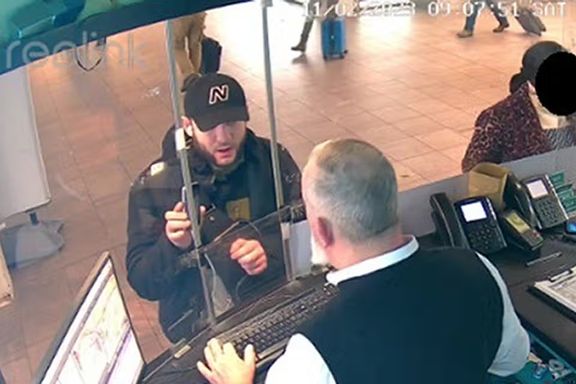 A frame of the footage released by UK police showing Magomed-Husejn Dovtaev gathering intel on Iran International's former headquarters