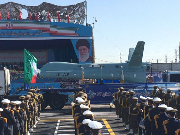 Kaman, a large Iranian drone on display at a military parade in April 2022