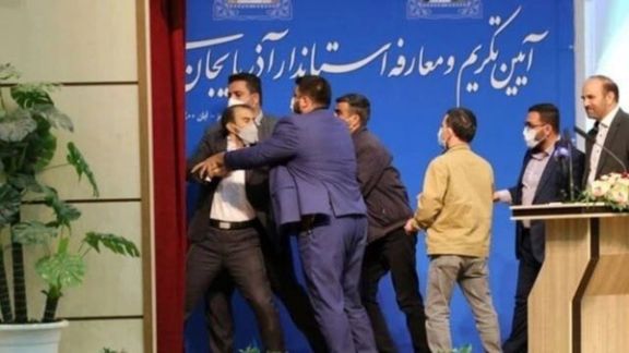 دادستان تبریز: فردی که به استاندار آذربایجان شرقی سیلی زد، با تودیع قرار وثیقه آزاد شد