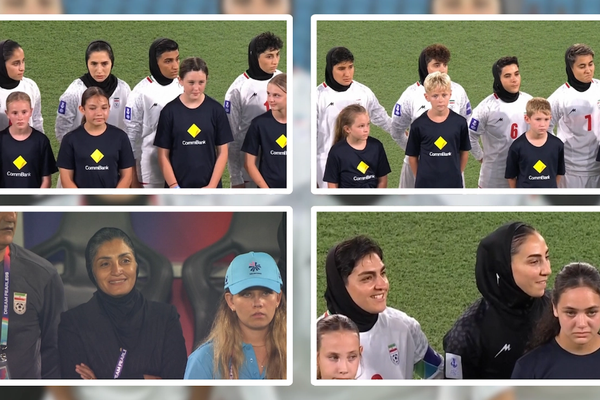 در نخستین رویداد پس از آغاز جنگ؛ تیم ملی فوتبال زنان ایران سرود جمهوری اسلامی را نخواند