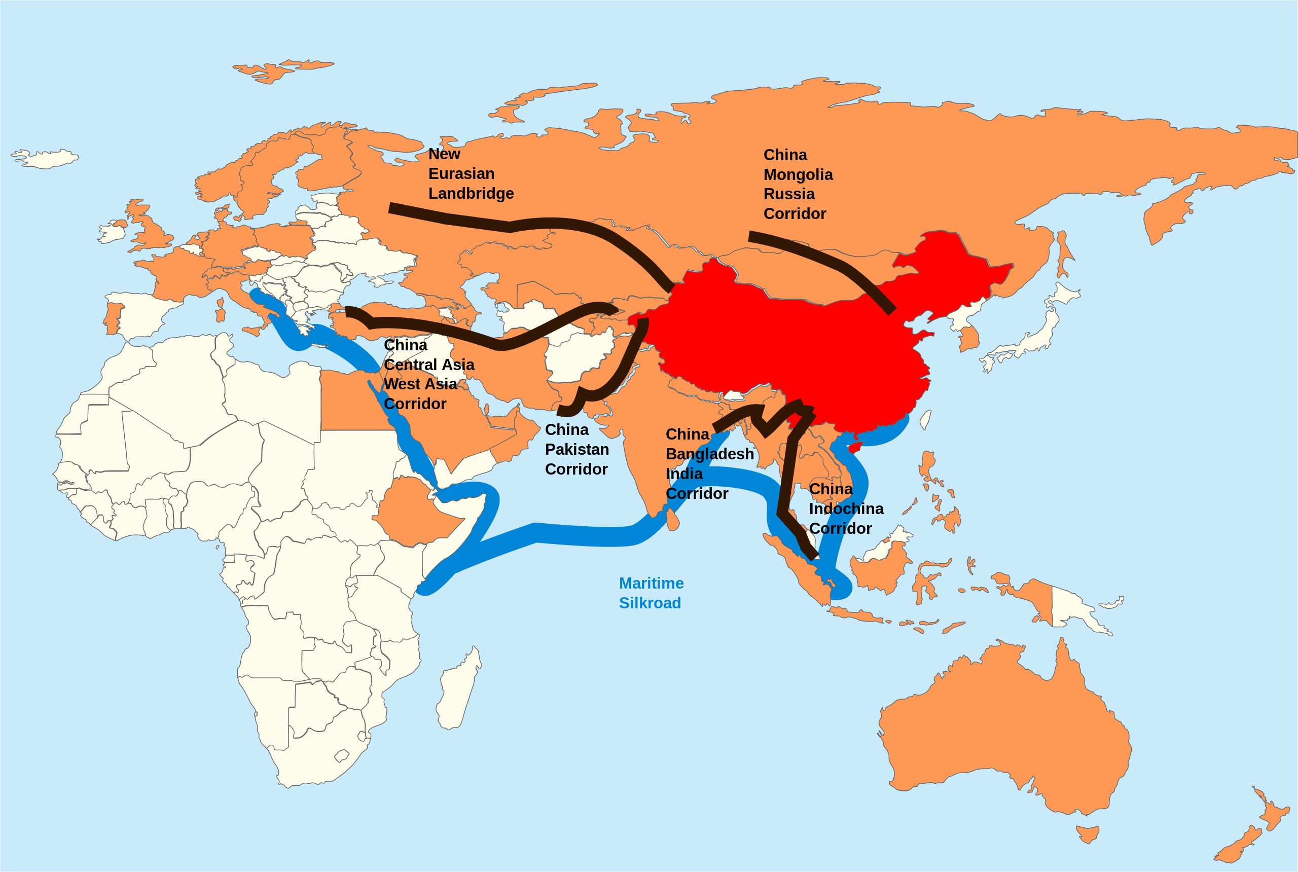A map of China's Belt and Road Initiative  (file photo)