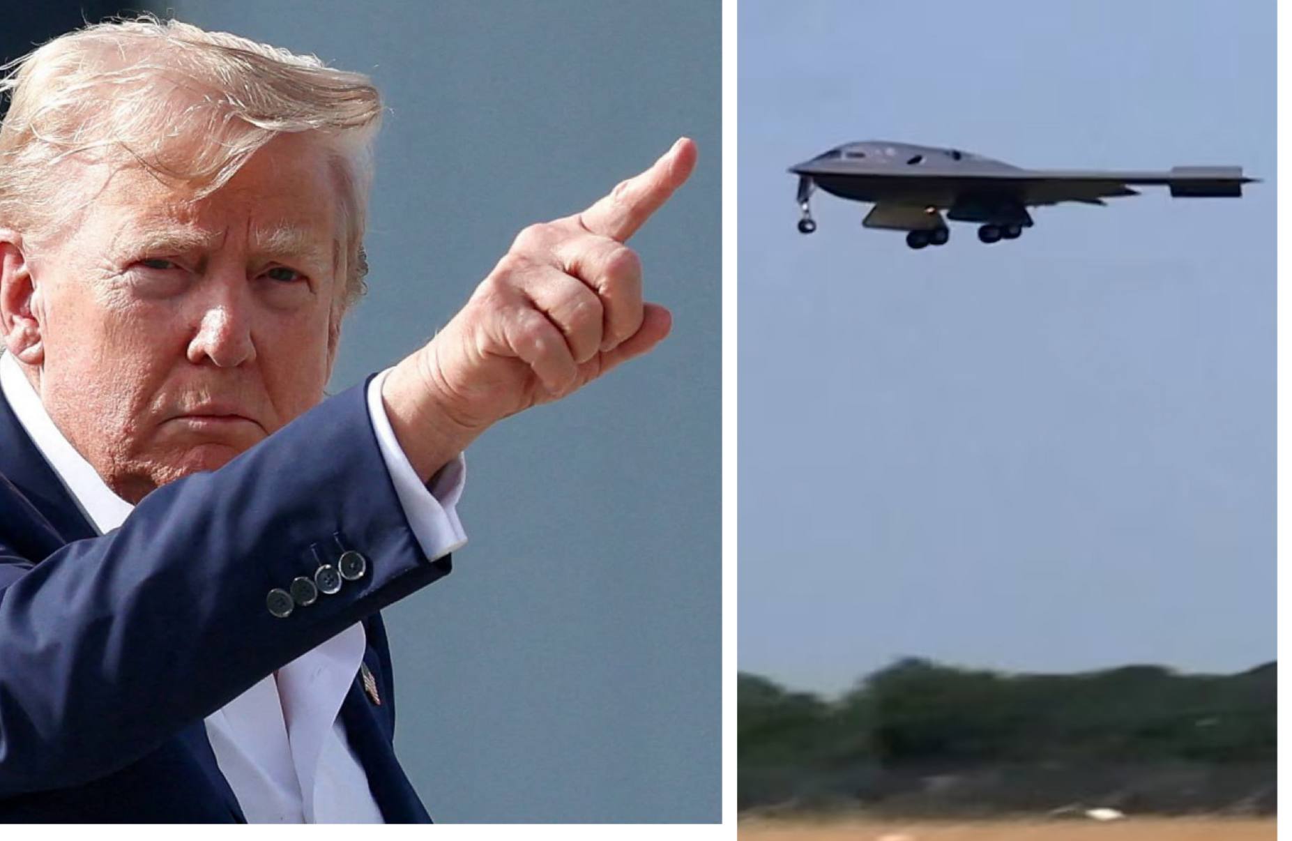 دونالد ترامپ تصویر بی‌۲ از مدل حمله به ایران را بازنشر کرد