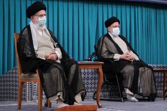 Iran's Supreme Leader Ali Khamenei (L) and president Ebrahim Raisi. FILE PHOTO