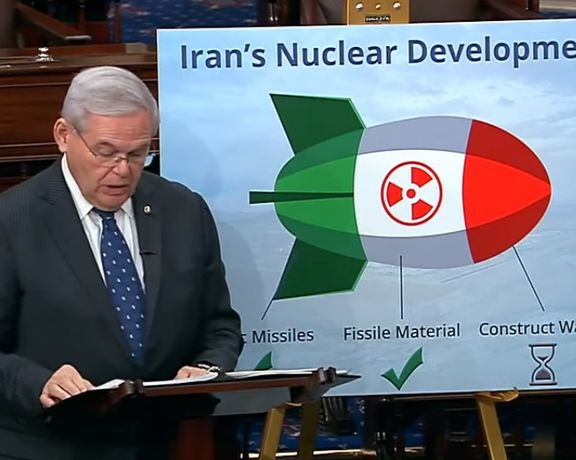 Senator Bob Menendez speaking in the Senate on February 1, 2022