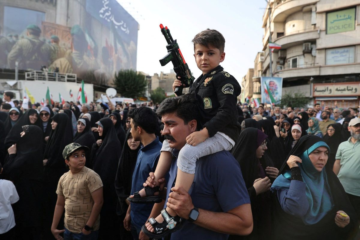 People attend a protest against the U.S attack on nuclear sites, amid the Iran-Israel conflict, in Tehran, Iran, June 22, 2025.