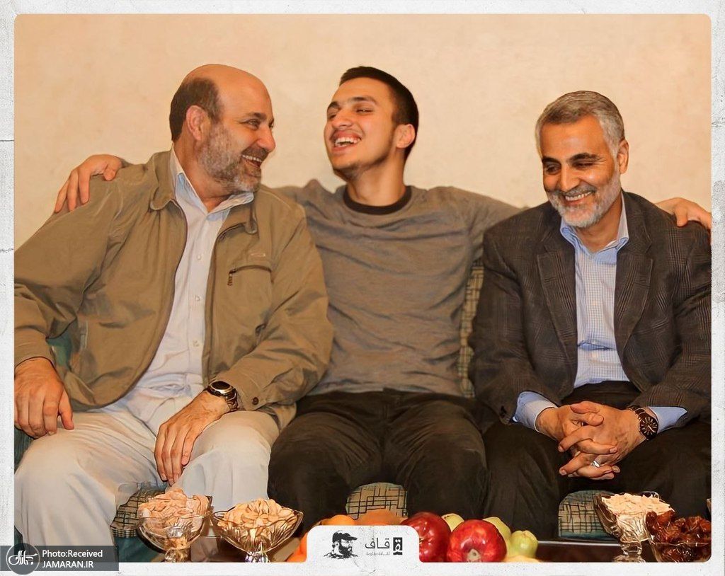 IRGC general Mohammad Reza Zahedi (left); Jihad Mughniyah, the son of Hezbollah leader Imad Mughniyeh (center); and IRGC general Qassem Soleimani – all killed in Syria  
