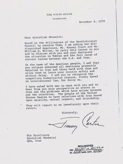 Carter's letter to Khomeini  (file)