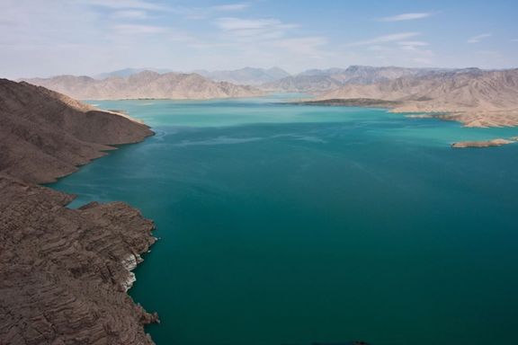 Water reservoir of the Helmand Dam in Afghanistan