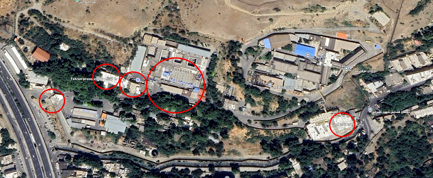 تصویر ماهواره‌ای زندان اوین