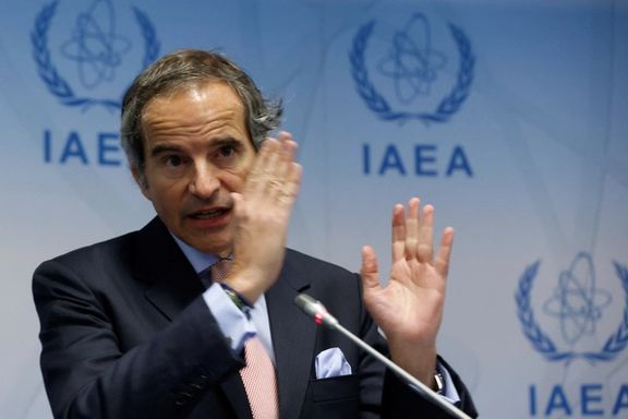 IAEA director general Rafael Grossi speaking about his Tehran trip in Vienna on March 6, 2023