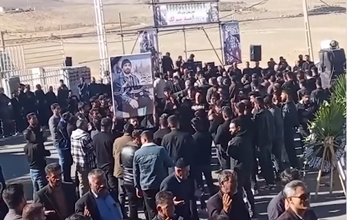 Crowds chant ‘Death to Khamenei’ at funeral of man who burned leader’s photo