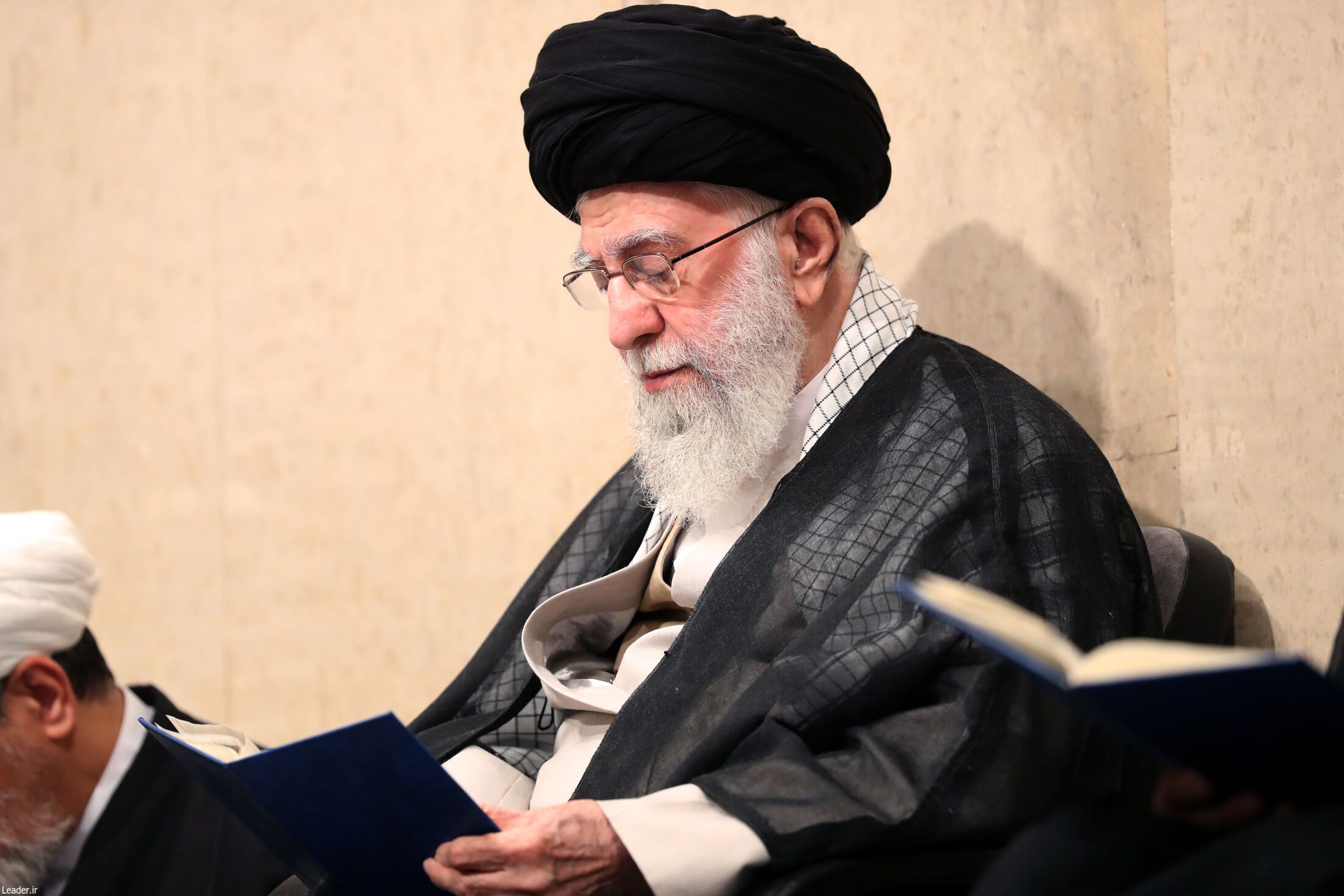 Supreme Leader Ali Khamenei at  memorial ceremony for Ebrahim Raisis at Imam Khomeini's Hosseiniyeh