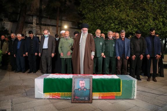 Khamenei attending funeral of Slain IRGC general on December 28, 2023