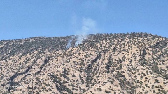 تصویری که «صبح زاگرس» با توضیح شروع مجدد حریق در ارتفاعات خائیز منتشر کرد