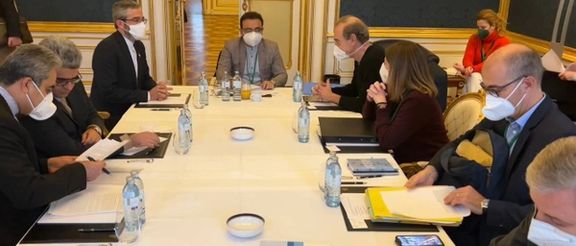 A meeting of European diplomats with the Iranian nuclear delegation in Vienna on January 9, 2022