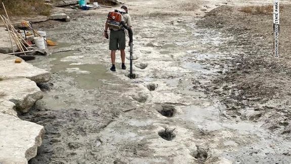 خشکسالی باعث کشف ردپای دایناسورها در تگزاس شد