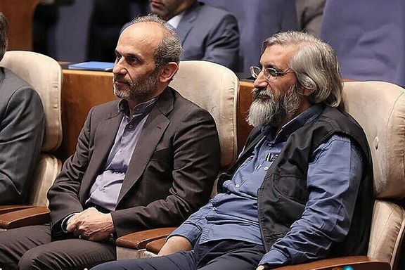 The head of the state broadcaster (IRIB), Payman Jebelli (left) and his Vahid Jalili, his hardline deputy