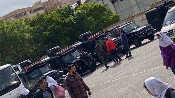 Iranian security forces in the streets to prevent protests