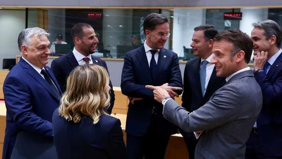 Heads of several EU states during an informal European Union leaders' summit in Brussels, Belgium April 17, 2024