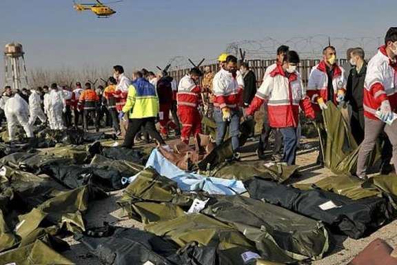Rescue workers at the scene of Ukrainian airliners crash site. January 8, 2020