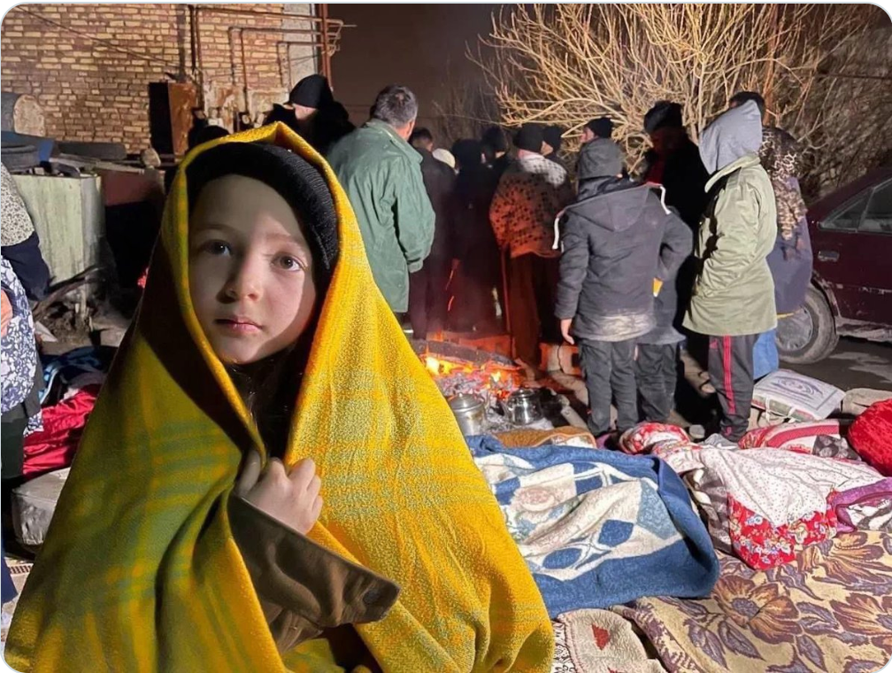 Victims of the earthquake in in the city of Khoy 