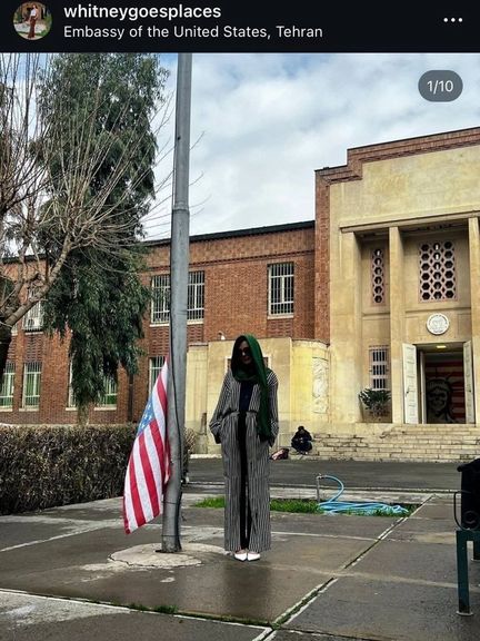 American porn actress Whitney Wright in Tehran (February 2024)