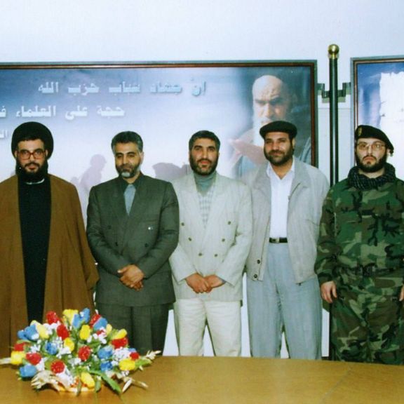 تصویر قدیمی محمدرضا زاهدی در کنار حسن نصرالله و قاسم سلیمانی