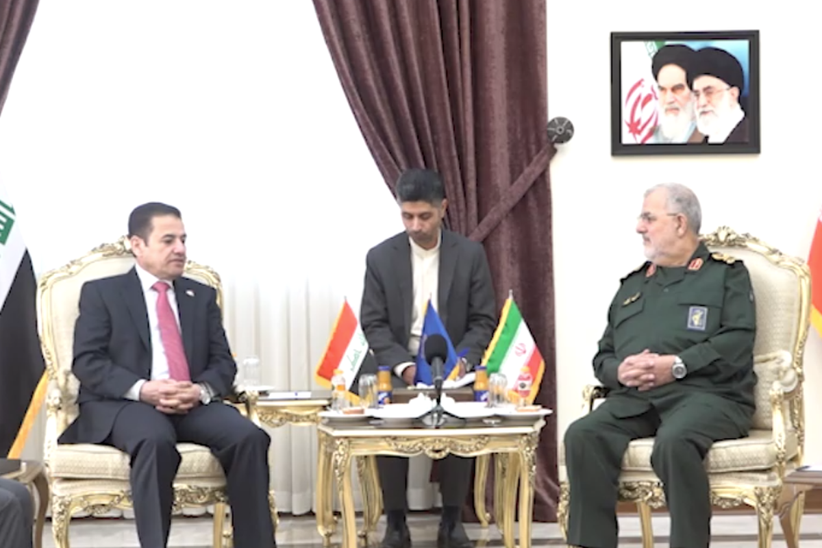 Iraq’s National Security Adviser Qasim al-Araji (L) and Revolutionary Guard commander Mohammad Pakpour (R) (undated)