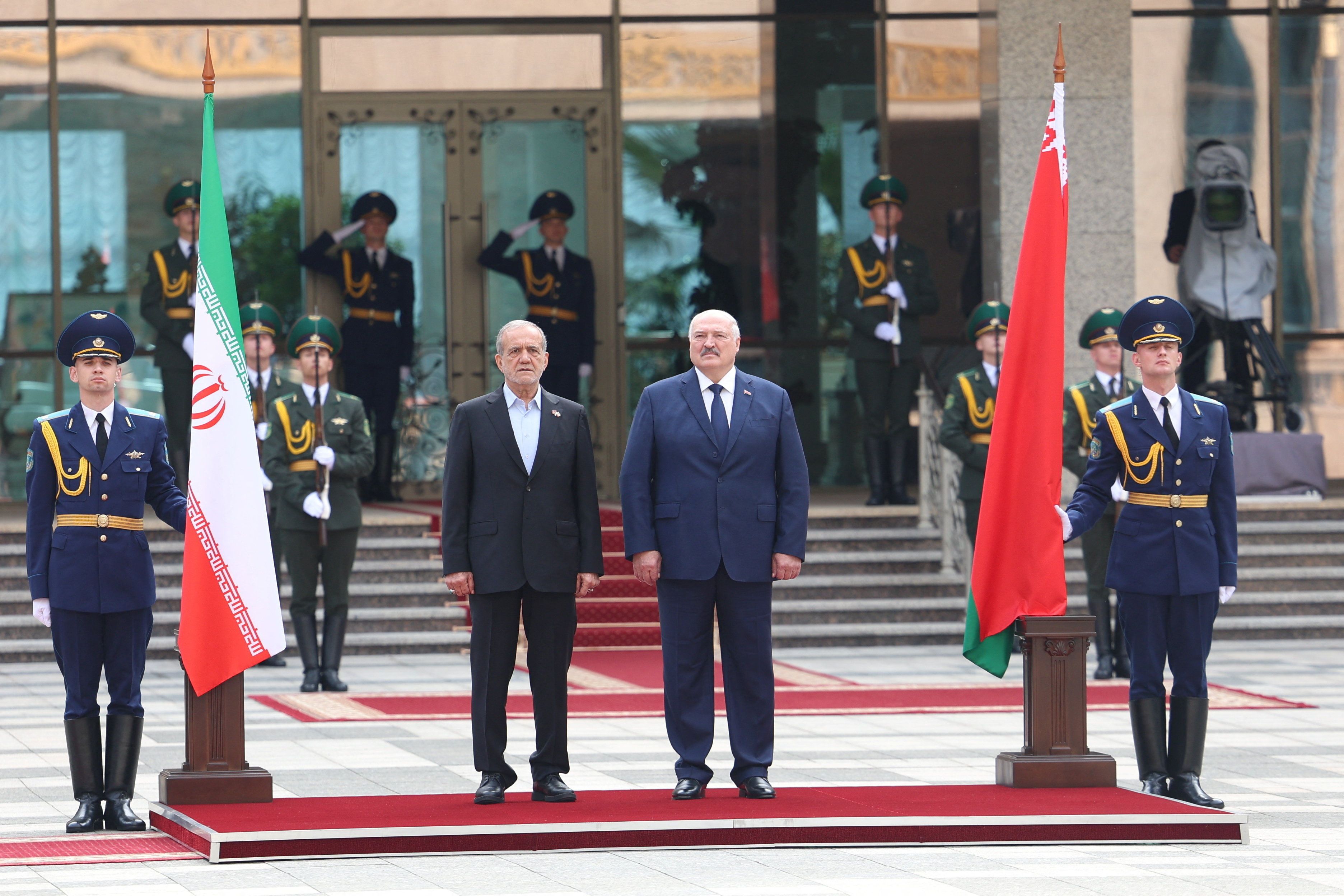 Belarus, Iran vow closer defense ties and denounce US unilateralism