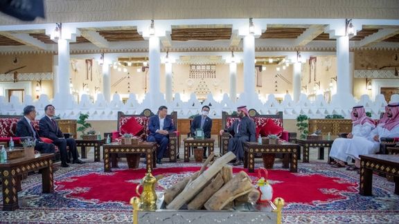 Saudi Crown Prince Mohammed Bin Salman meets Chinese President Xi Jinping in Riyadh, Saudi Arabia December 8, 2022
