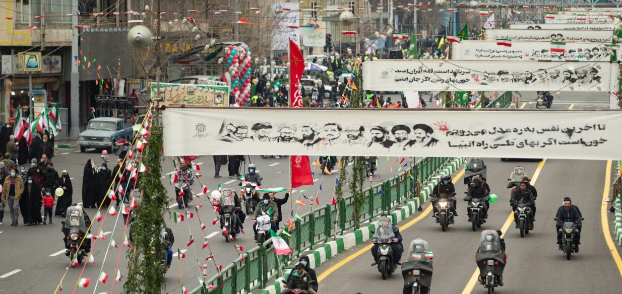 A scene from Tehran streets on Friday, February 11