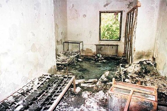 One of the dormitory rooms destroyed by vigilantes and security forces during the 1999 student protests