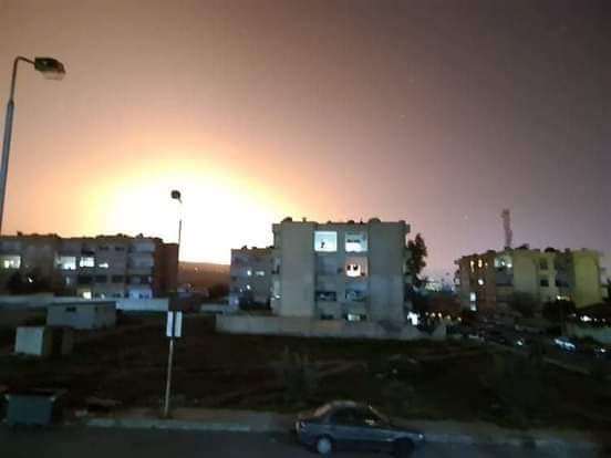 An Israeli air strike near Damascus in February 2021