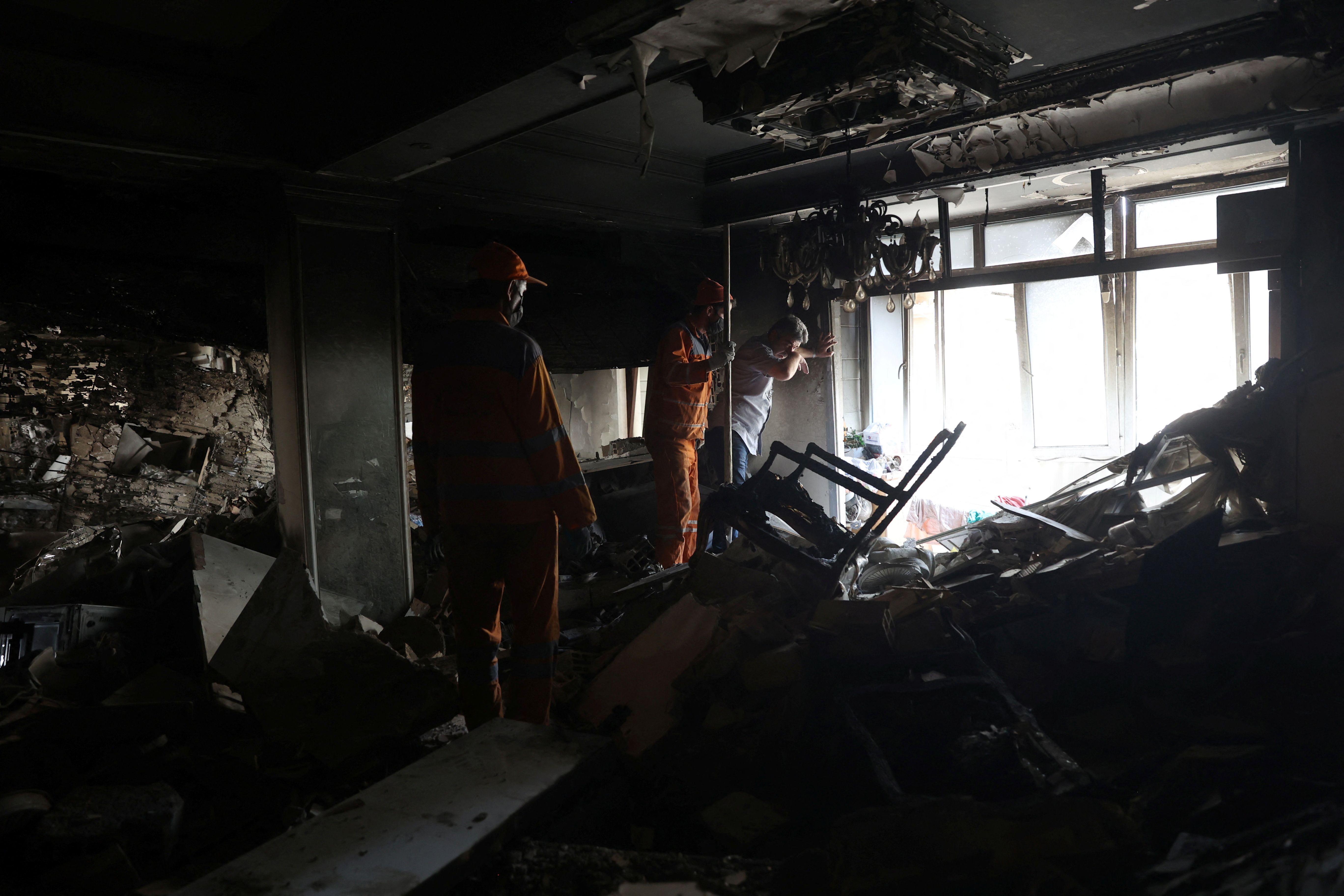 A view of the aftermath of an Israeli strike on a building last week, after the ceasefire between Israel and Iran, in Tehran, Iran, June 25, 2025.