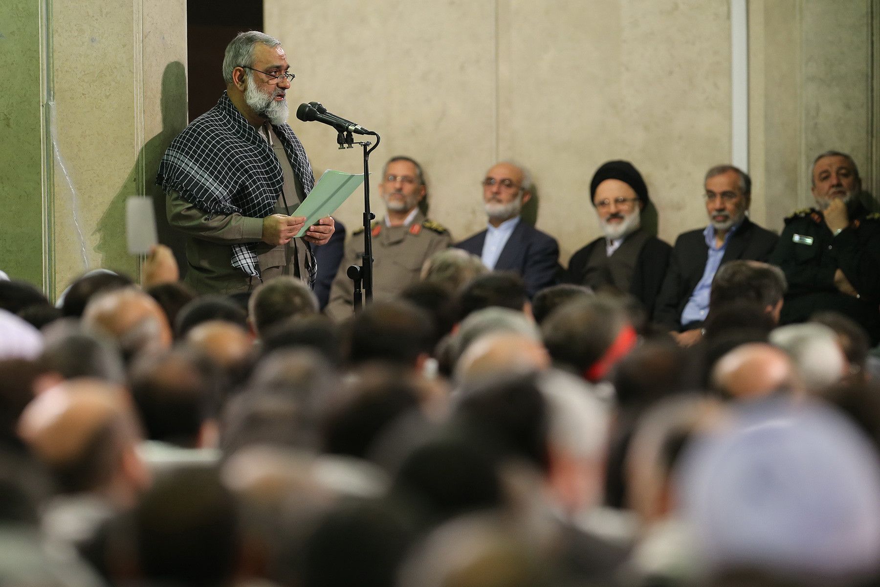 Senior IRGC General Mohammad-Reza Naghdi during a meeting with Iran’s ruler Ali Khamenei  