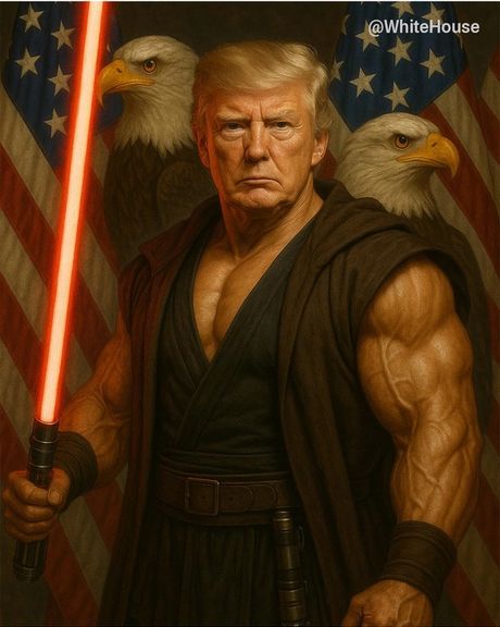 ترامپ در روز «جنگ ستارگان» تصویری از خود با پوشش این فیلم منتشر کرد
