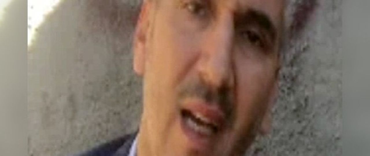 A screen grab from Yadollah Khedmati's interrogation video. July 2022